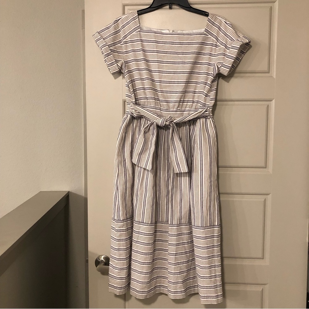 Striped Square Neck Dress